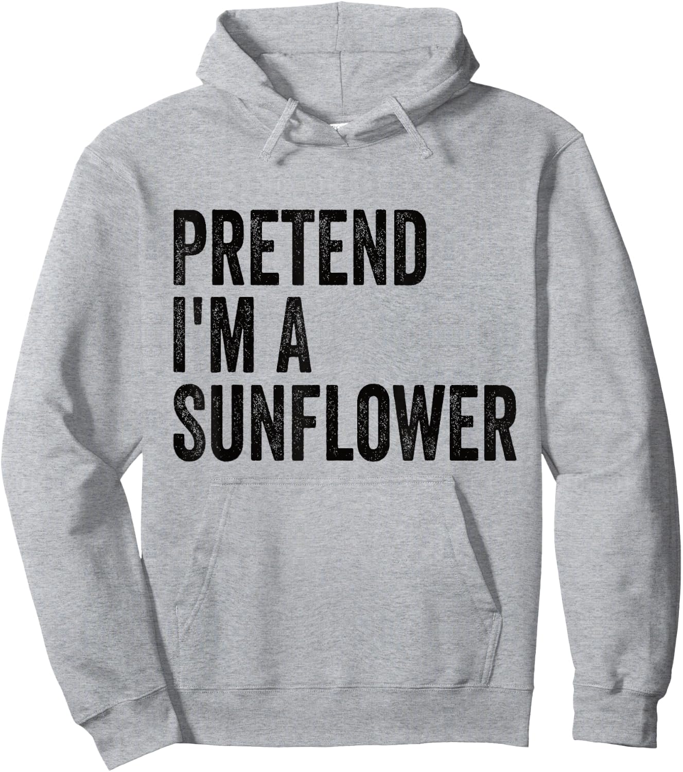 Pretend I'm A Sunflower Easy Lazy Halloween Costume Hoodie - Hoodie | Ash