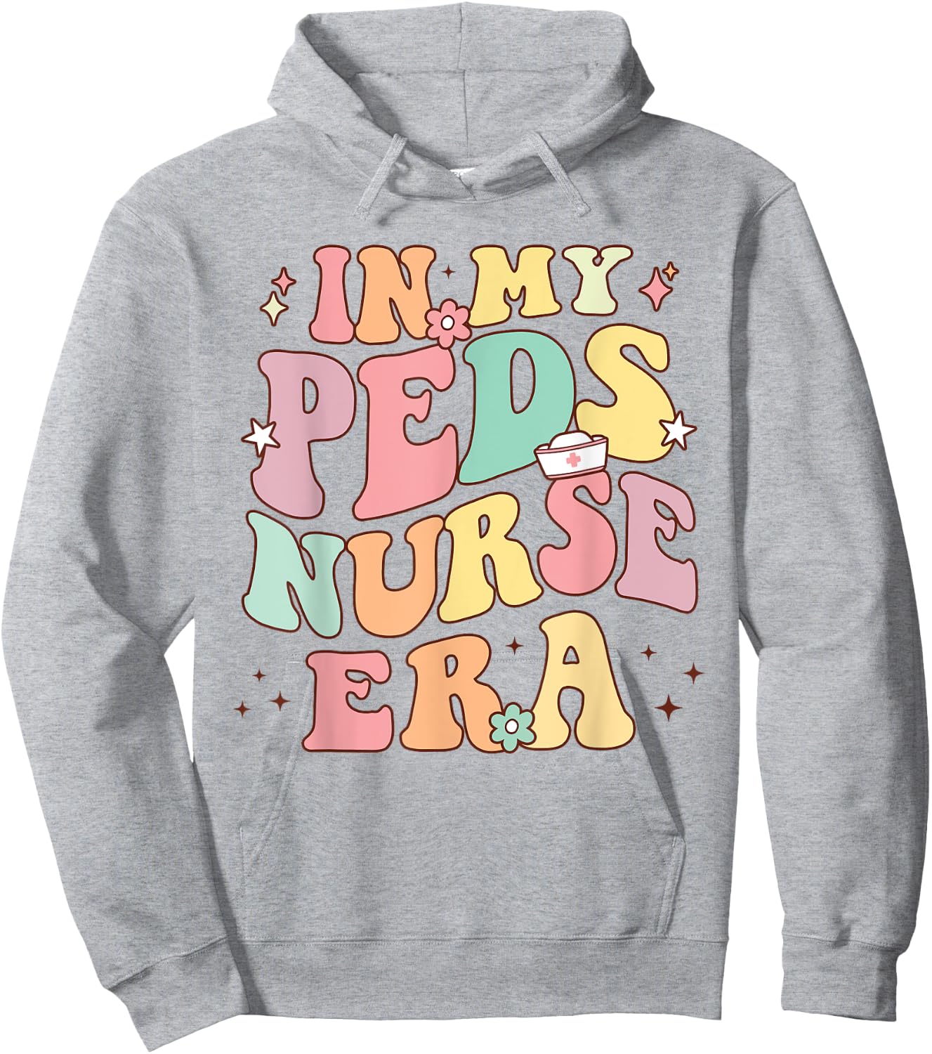 In My PEDS Nurse Era Retro Nurse Appreciation Pediatrician Hoodie - Hoodie | Ash