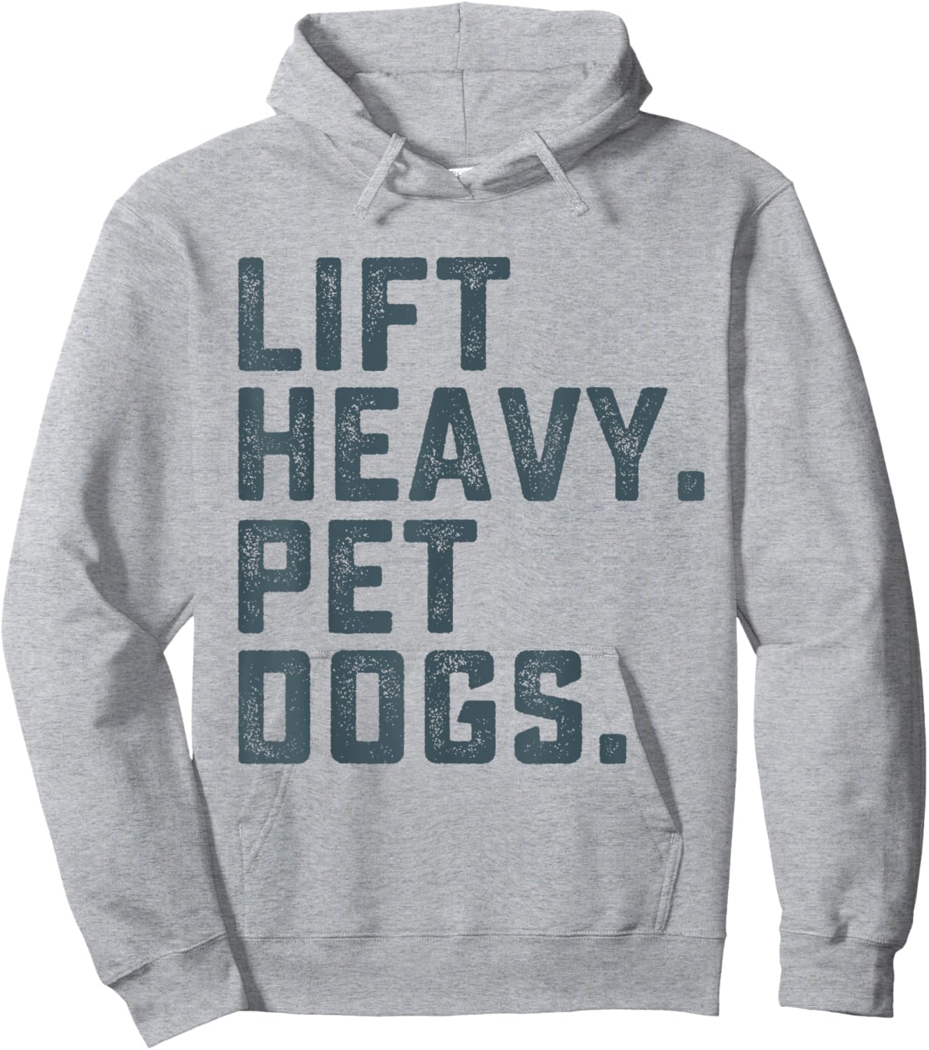 Lift Heavy Pet Dogs Funny Workout Fitness Gym Weightlifting Hoodie - Hoodie | Ash