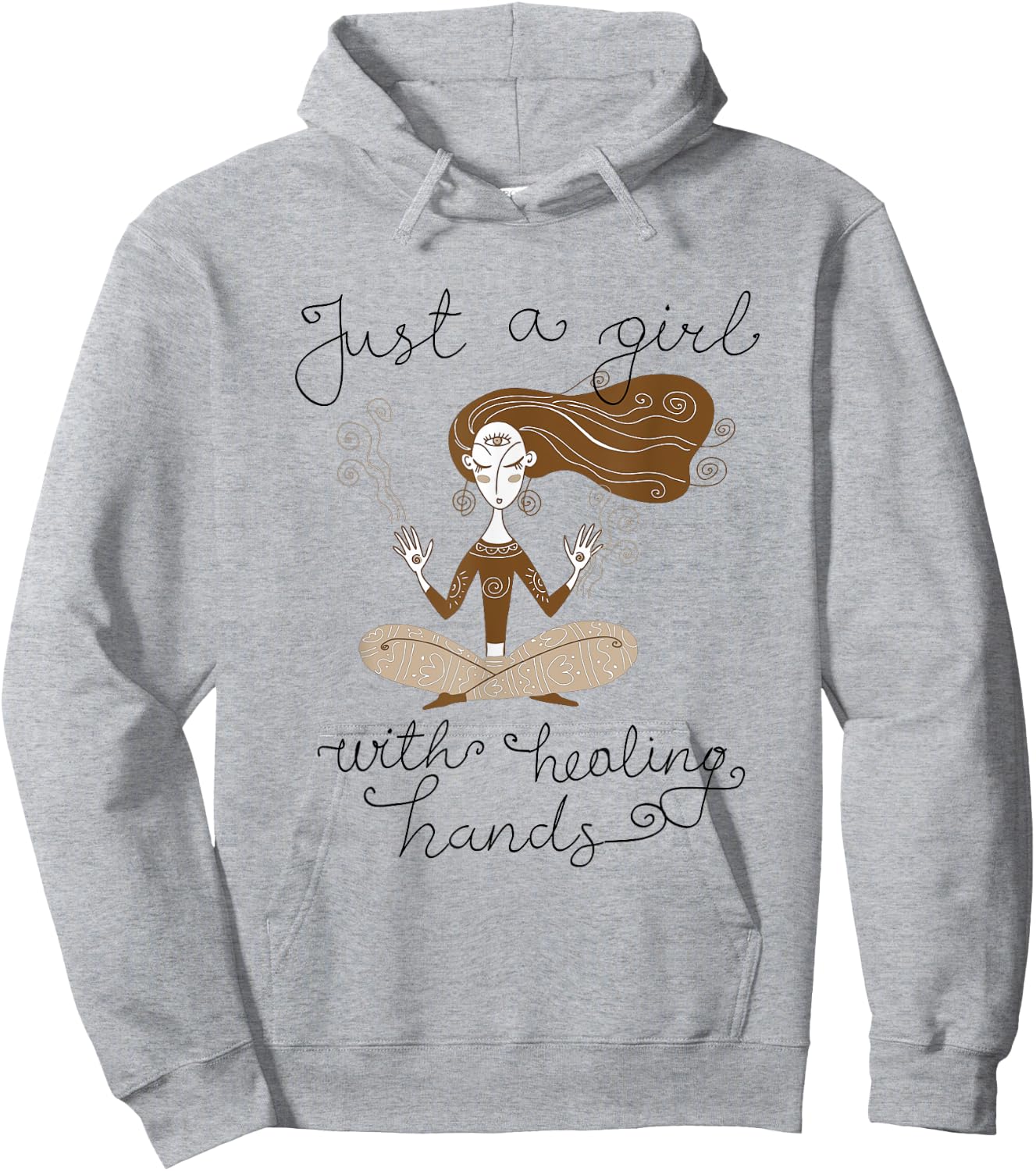 A Girl With Healing Hands Reiki Master Reiki Therapist Hoodie - Hoodie | Ash
