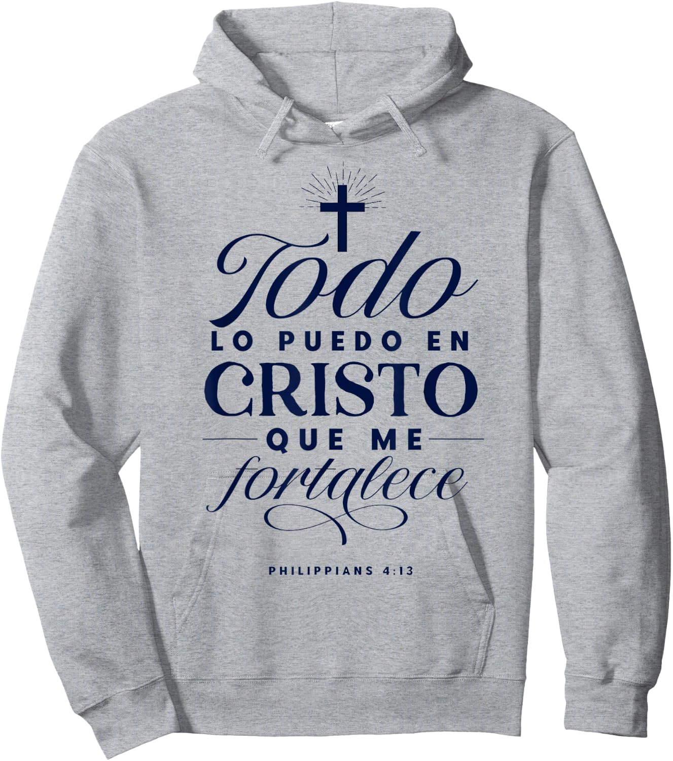 Todo Lo puedo En Cristo Que Me Fortalece Bible En Espanol Hoodie - Hoodie | Ash