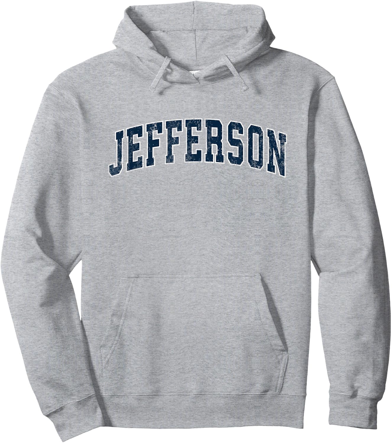 Jefferson New Jersey NJ Vintage Sports Design Navy Design Hoodie - Hoodie | Ash