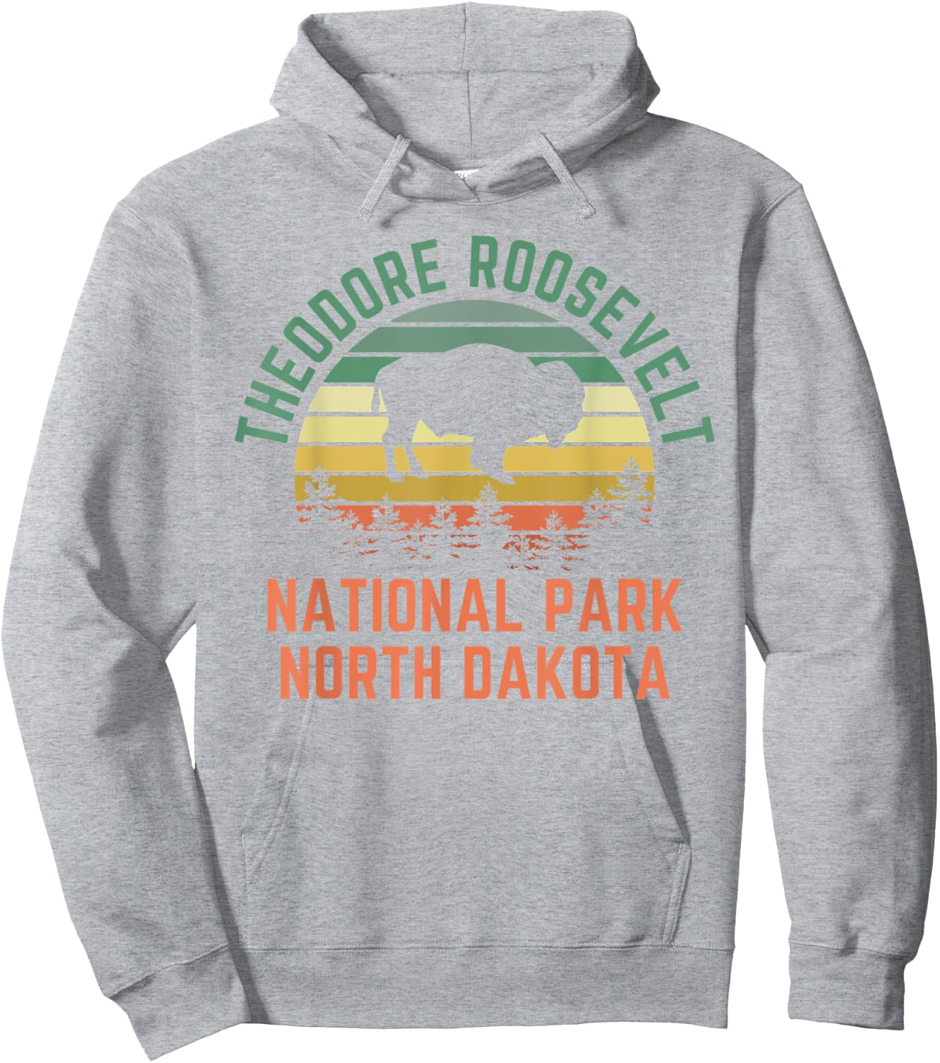 Theodore Roosevelt North Dakota Nature Hiking Outdoors Hoodie - Hoodie | Ash