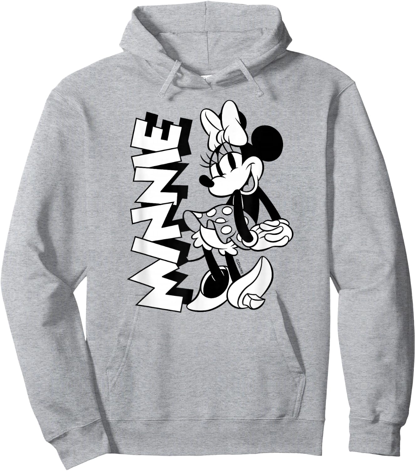 Disney - Minnie Black And White Hoodie - Hoodie | Ash
