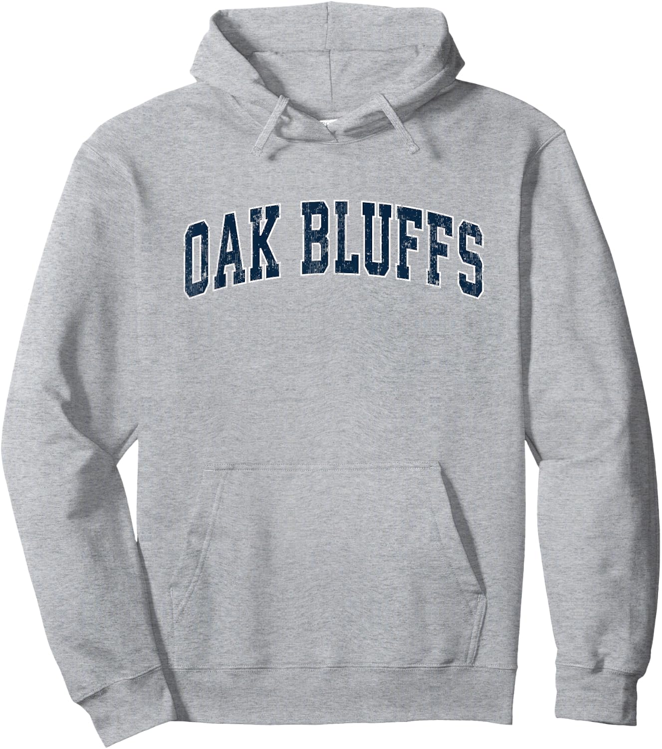 Oak Bluffs Massachusetts MA Vintage Sports Design Navy Desig Hoodie - Hoodie | Ash