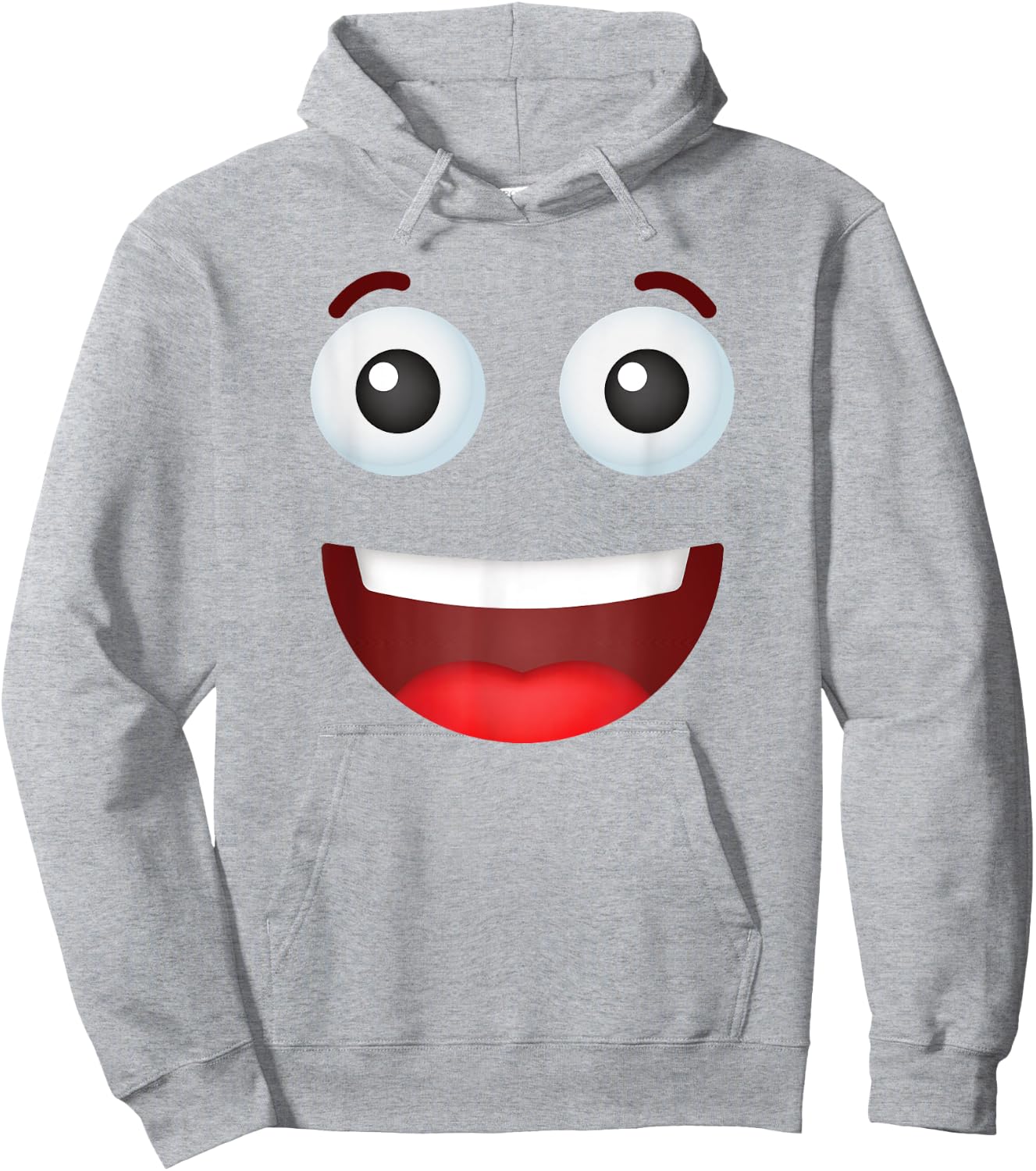 Funny Group Costume Team Outfit Smiling Happy Face Emoticon Hoodie - Hoodie | Ash