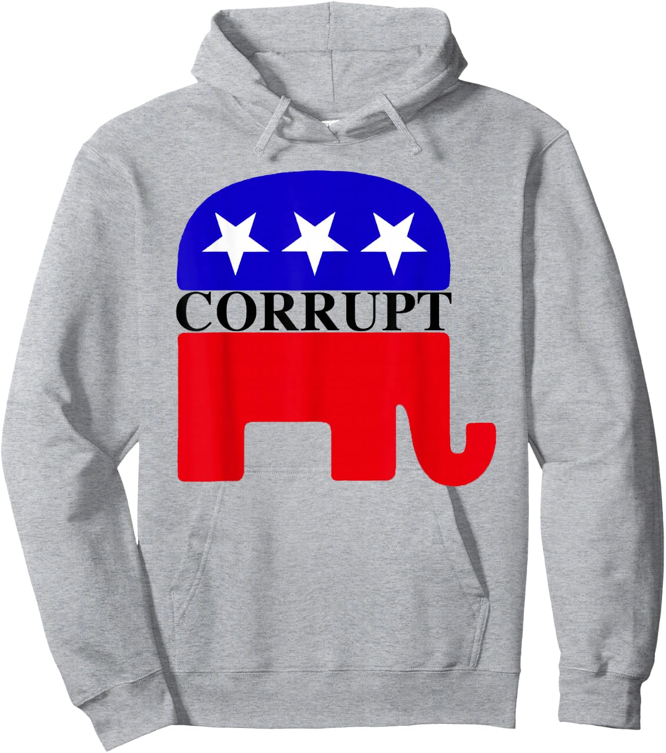 GOP corrupt - Elephant Mascot Hoodie - Hoodie | Ash