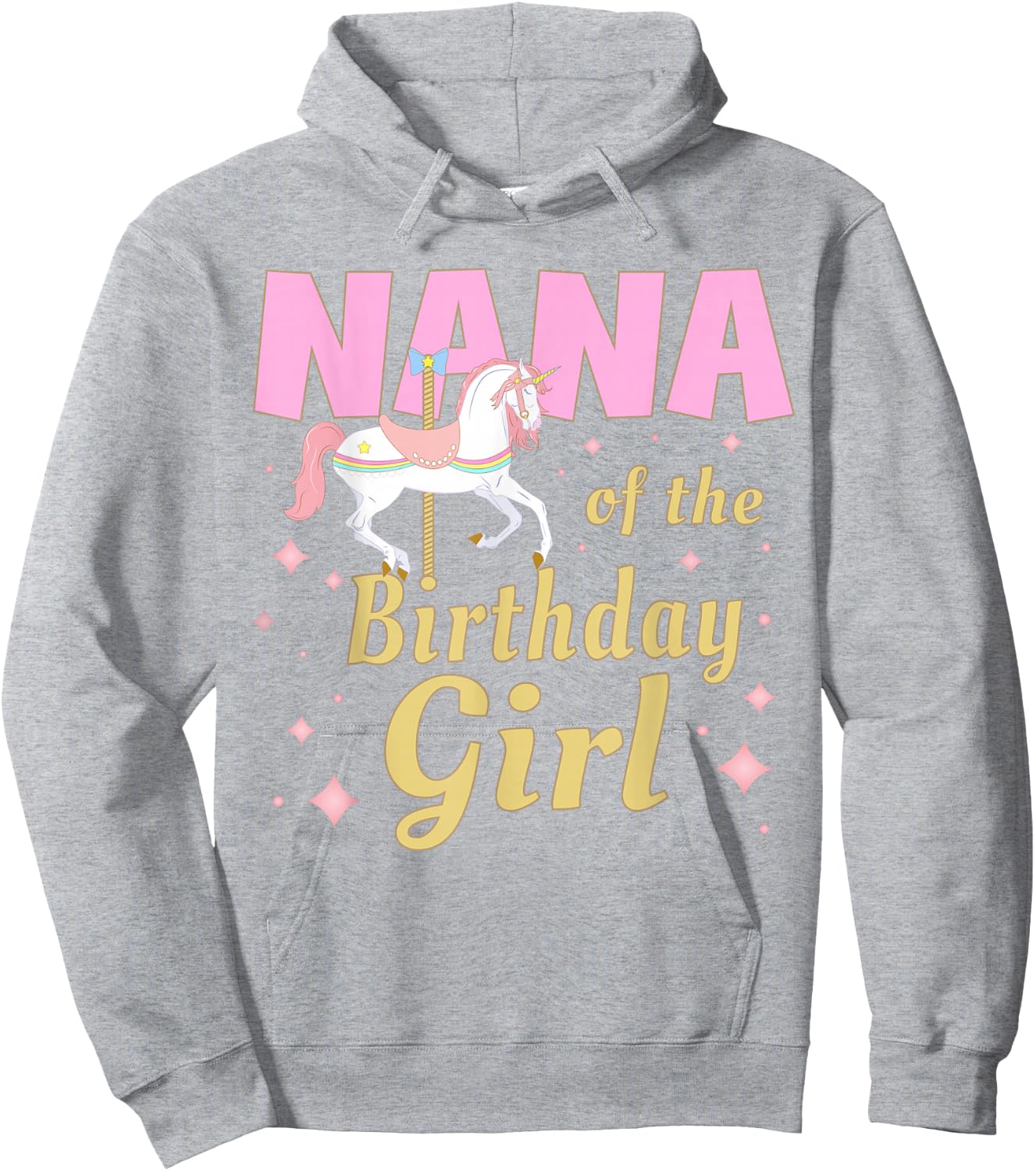 Nana Carousel Party 1st First Birthday Girl Family Matching Hoodie - Hoodie | Ash
