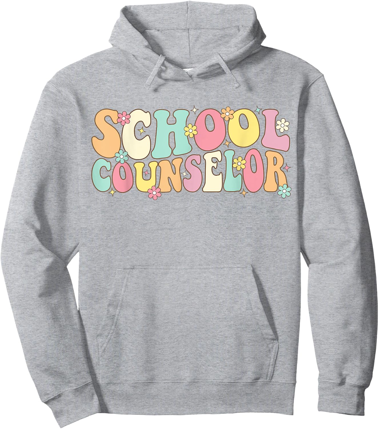 Groovy School Counselor Back To School Teacher Counseling Men Women Girls Kids Hoodie - Hoodie | Ash