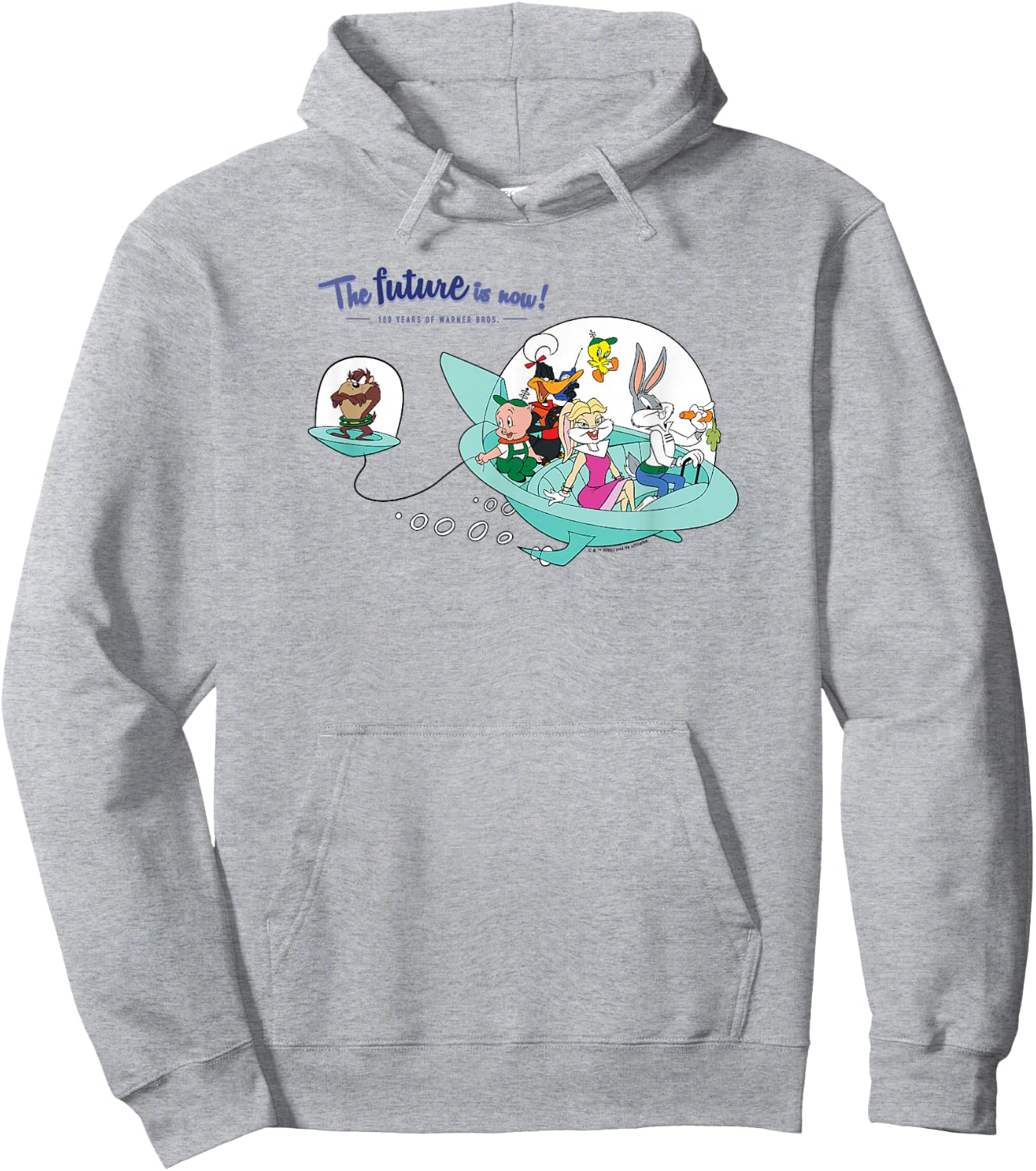 WB 100 Looney Tunes Group Shot The Future Is Now! Special Hoodie - Hoodie | Ash