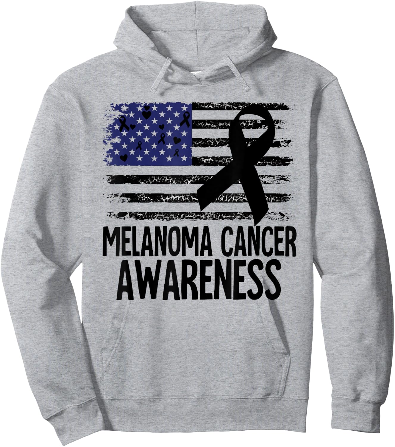 Melanoma Cancer Awareness Hoodie - Hoodie | Ash