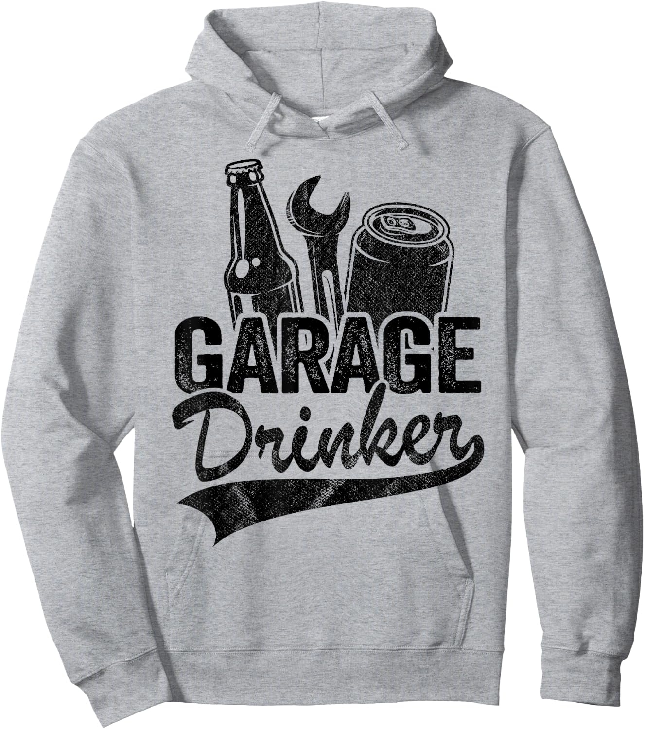 Garage Drinker Day Drinking Supporter Beer Funny Mechanic Hoodie - Hoodie | Ash