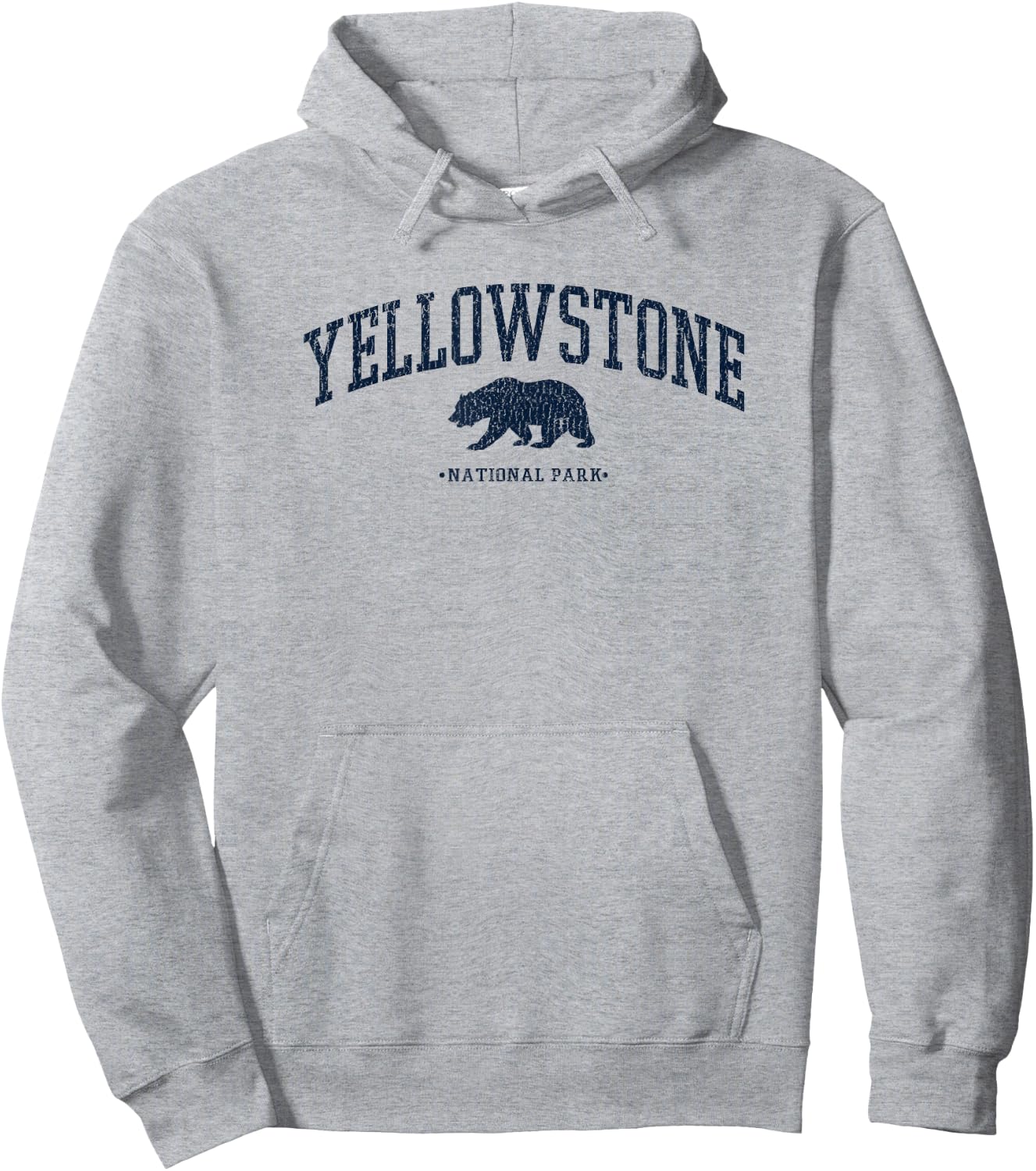 Yellowstone National Park Retro Hoodie - Hoodie | Ash