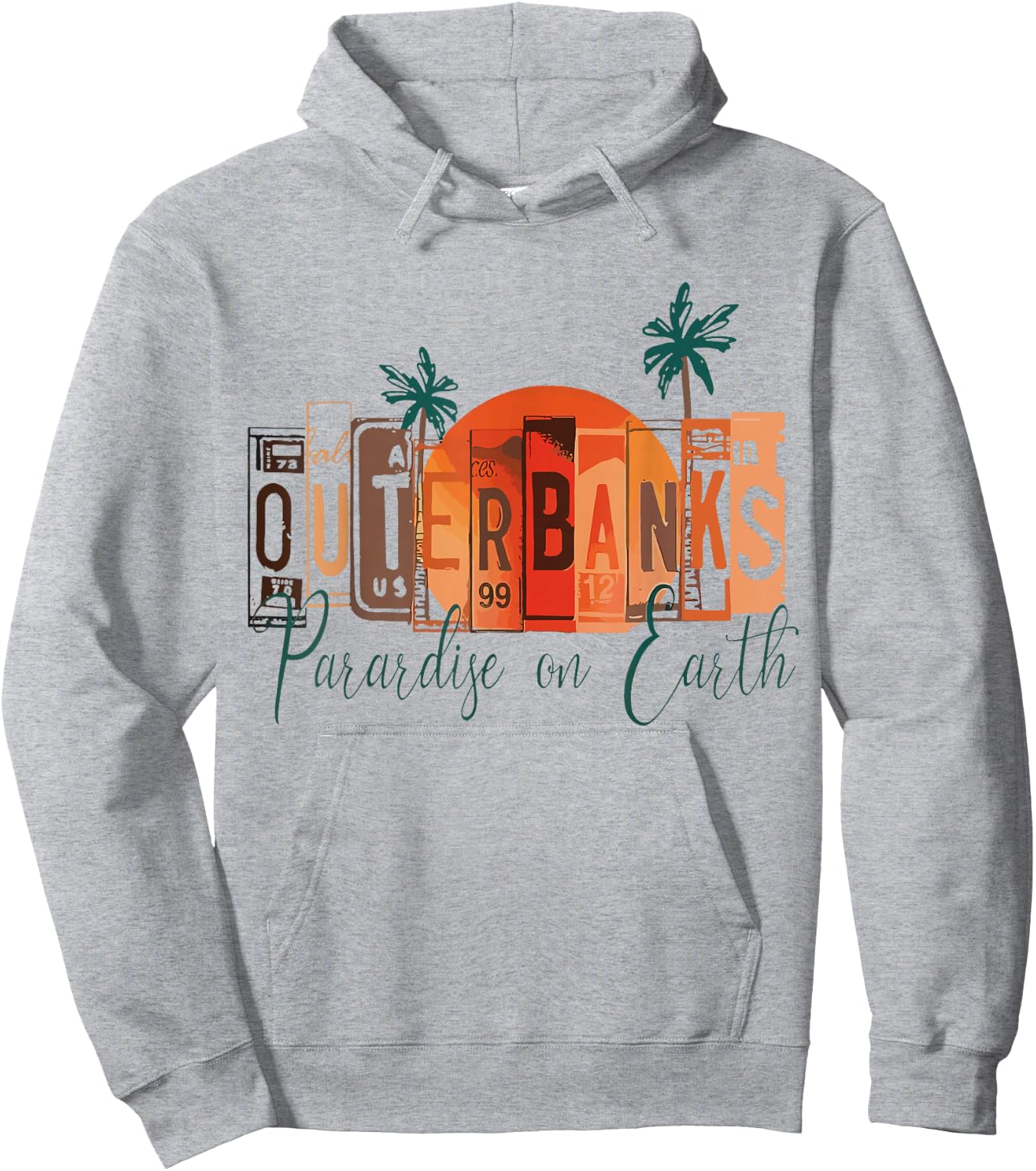 Outer Banks OBX North Carolina summer retro preppy throwback Hoodie - Hoodie | Ash