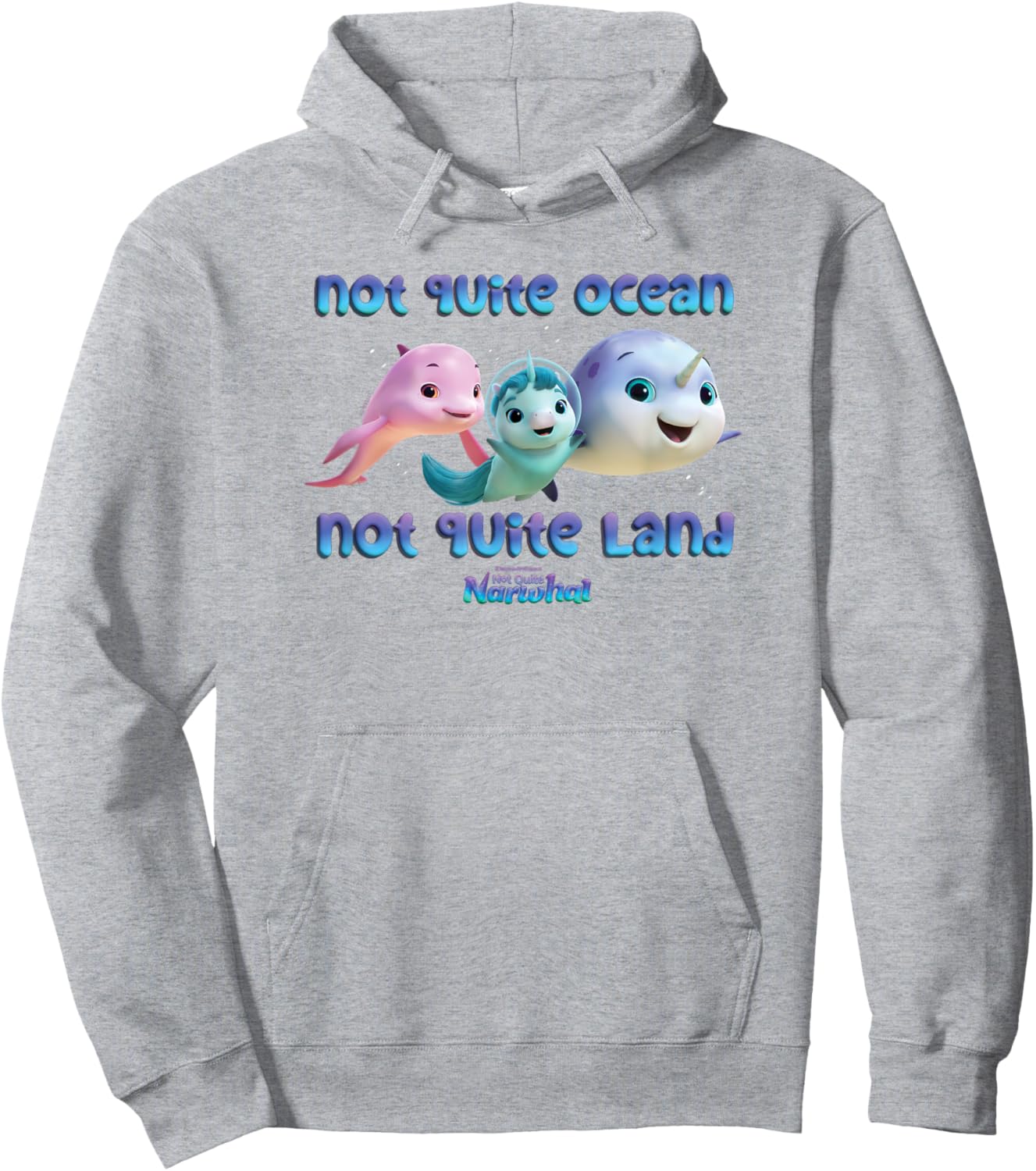 DreamWorks Not Quite Narwhal Ocean Land Hoodie - Hoodie | Ash