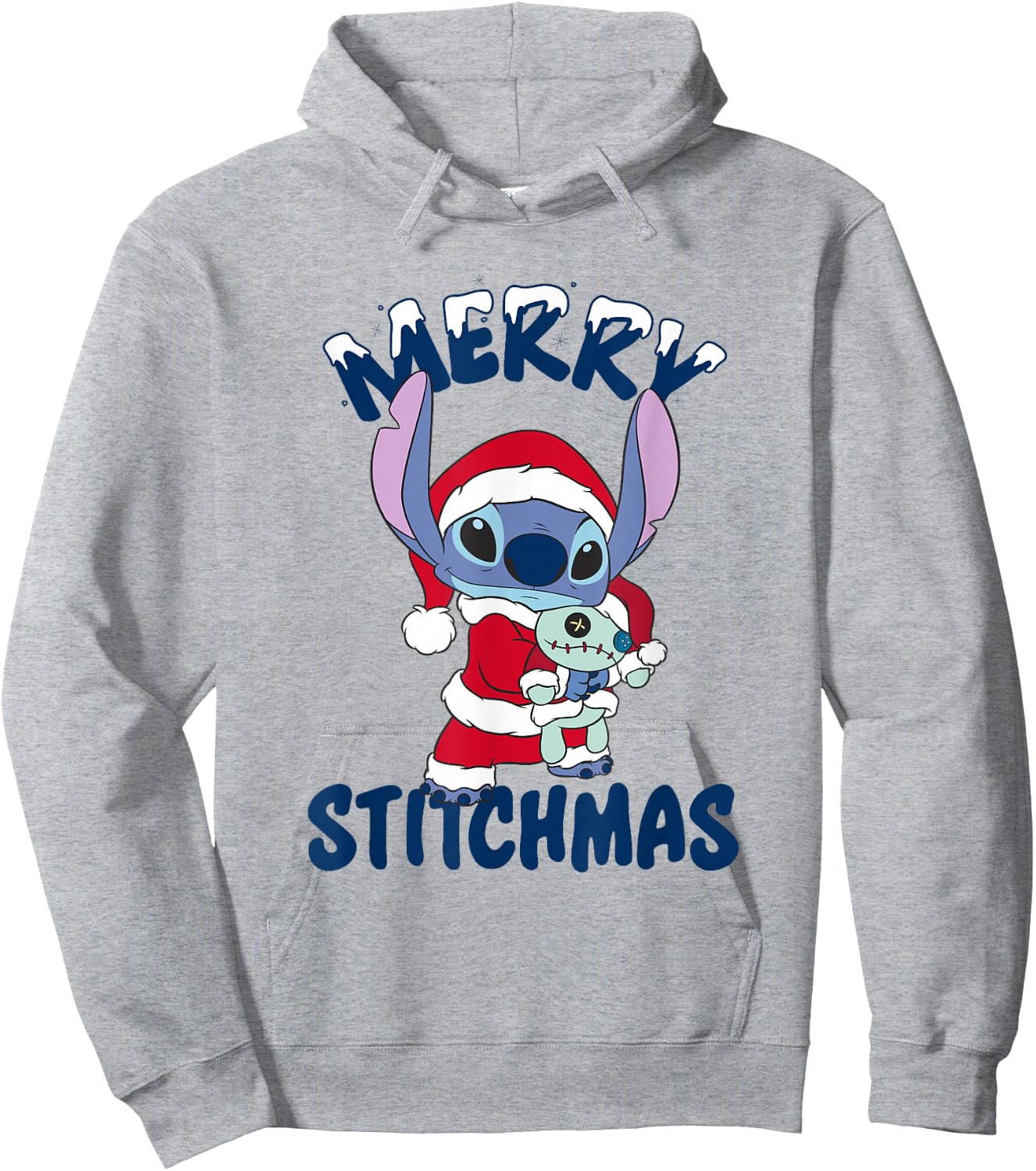 Disney Lilo & Stitch Christmas Merry Stitchmas Portrait Hoodie - Hoodie | Ash