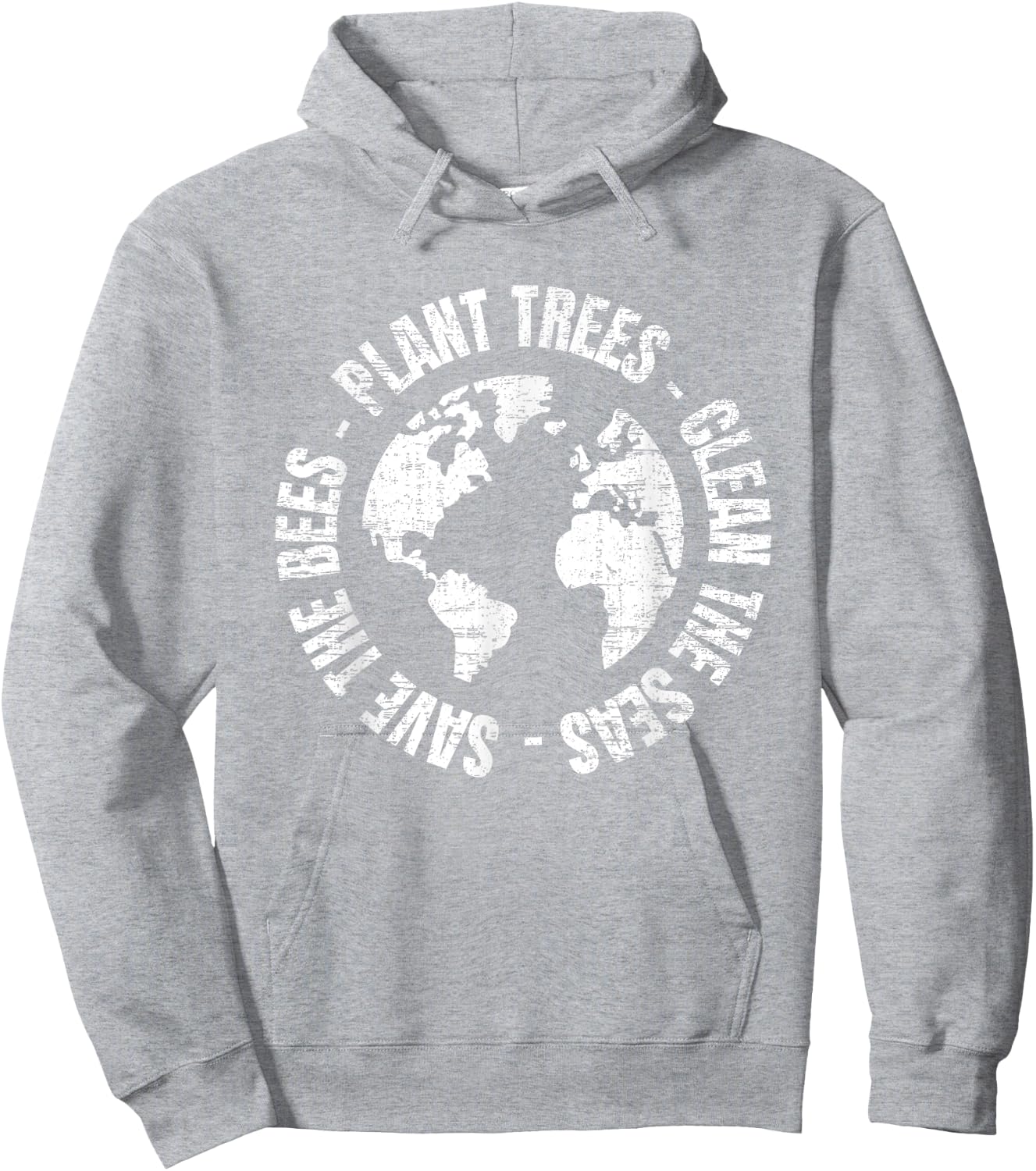 Earth Day Save Bees Plant Trees Clean Seas Environmentalist Hoodie - Hoodie | Ash
