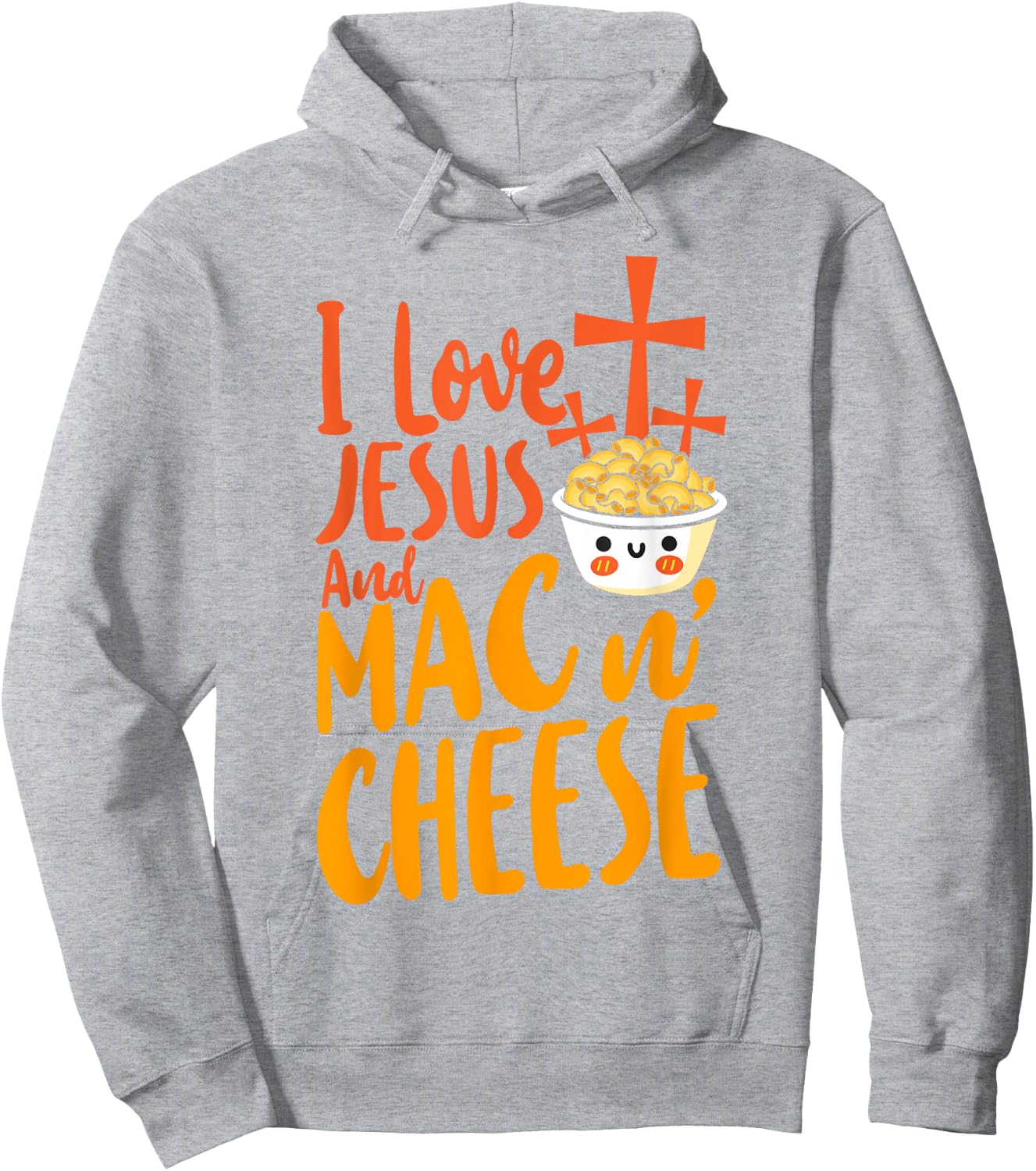 Mac And Cheese Jesus Faith Christian I Love Jesus And Mac & Hoodie - Hoodie | Ash