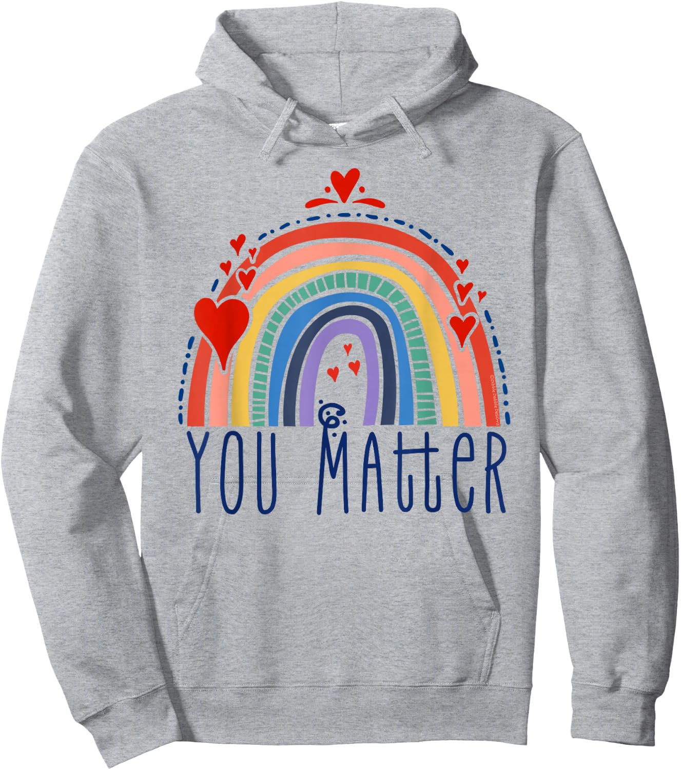 Pretty You Matter Rainbow Positive Message Teachers Kids Small Hoodie - Hoodie | Ash
