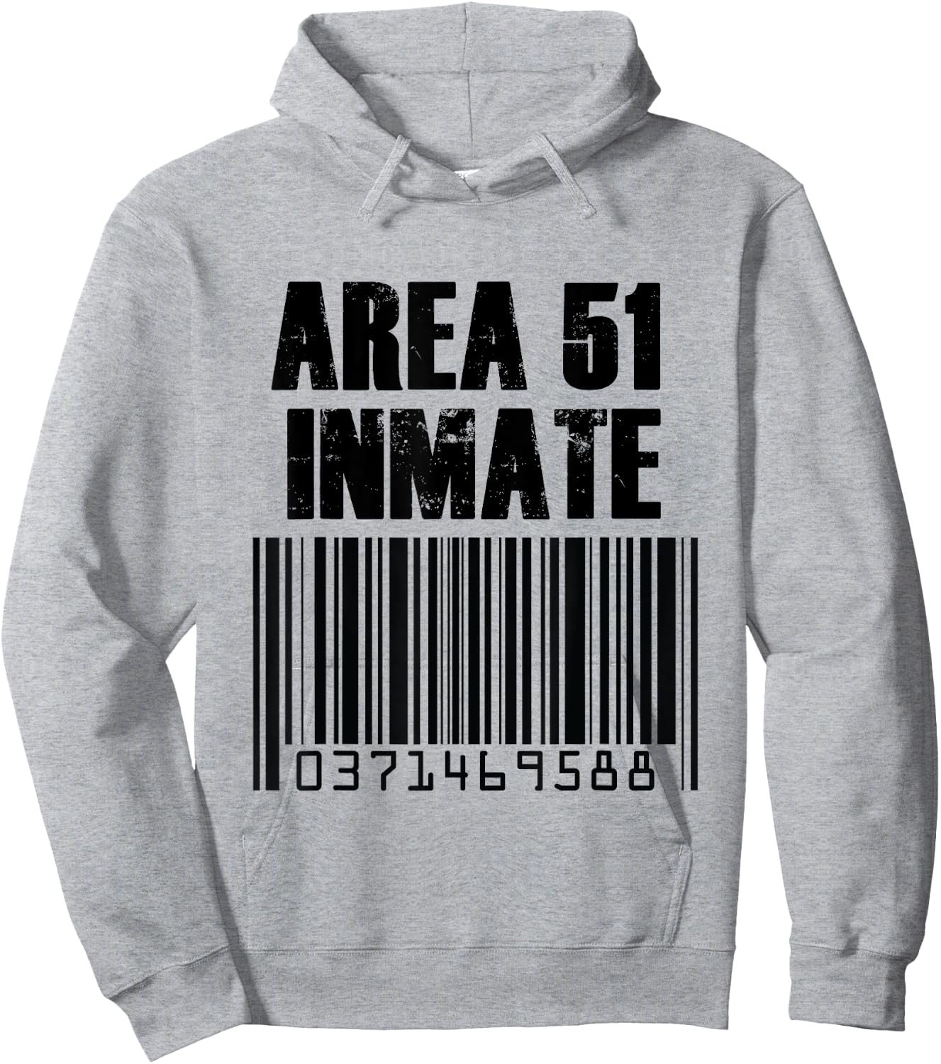 Area 51 Inmate Barcode Alien Green Costume Hoodie - Hoodie | Ash