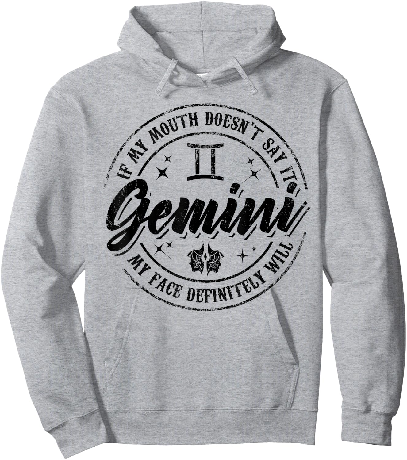 Gemini Horoscope Astrology Birthday Zodiac Sign Men Women Hoodie - Hoodie | Ash