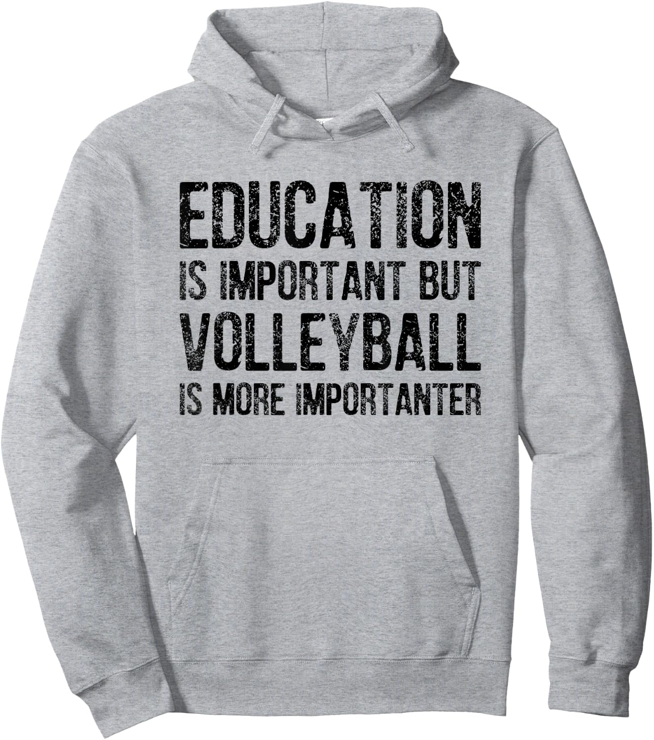 Education Is Important But Volleyball Is More Importanter Hoodie - Hoodie | Ash