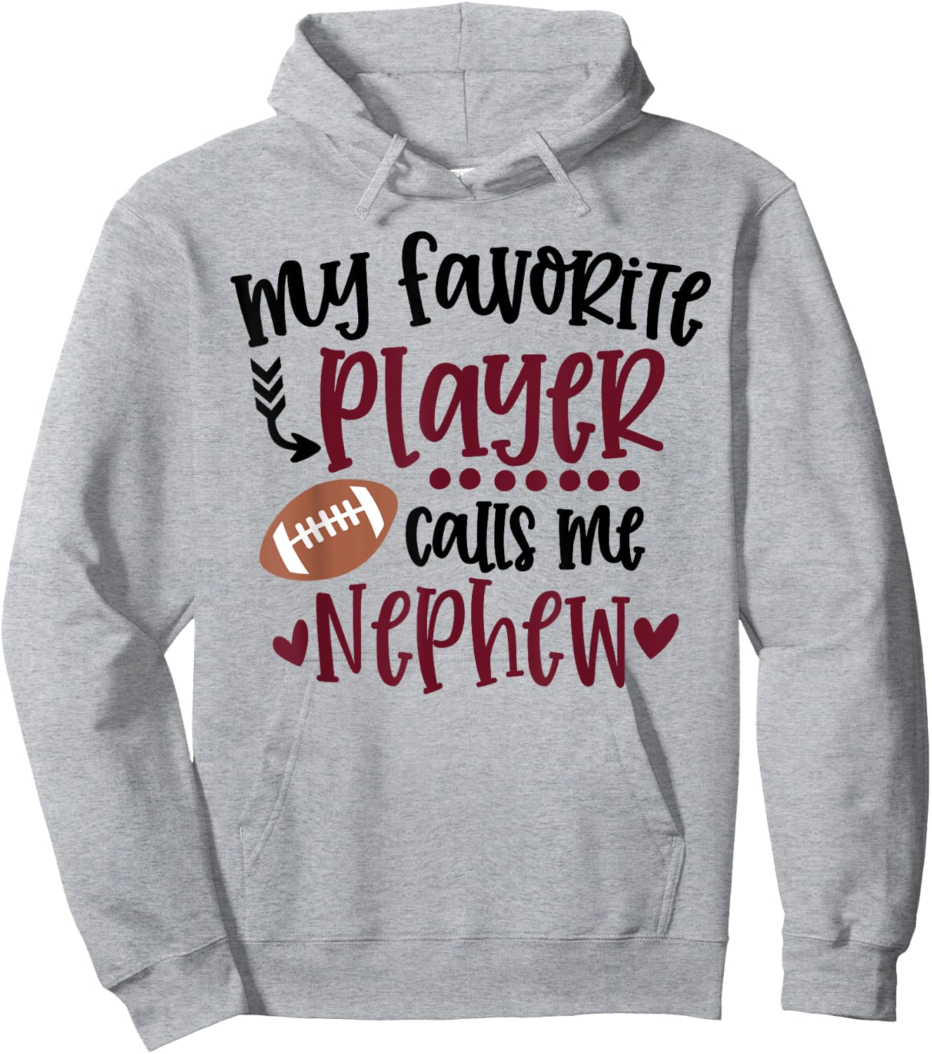 My Favorite Football Player Calls Me Nephew Football Nephew Hoodie - Hoodie | Ash