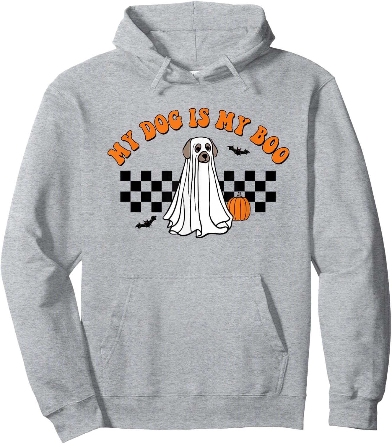 My Dog Is Boo Funny Dog Owner Boo Ghost Lover Halloween Hoodie - Hoodie | Ash