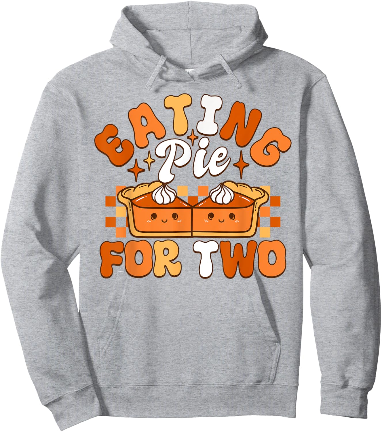 Eating Pie For Two Thanksgiving Pregnancy Announcement Hoodie - Hoodie | Ash