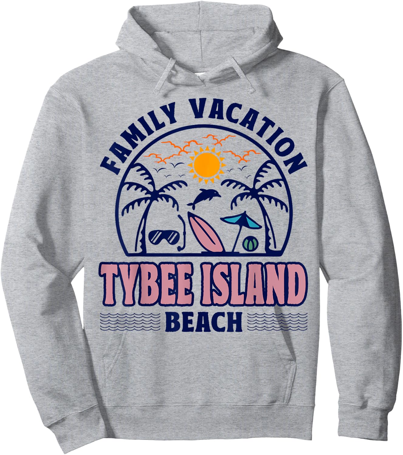 Georgia Family Vacation Tybee Island Beach Women Kids Hoodie - Hoodie | Ash