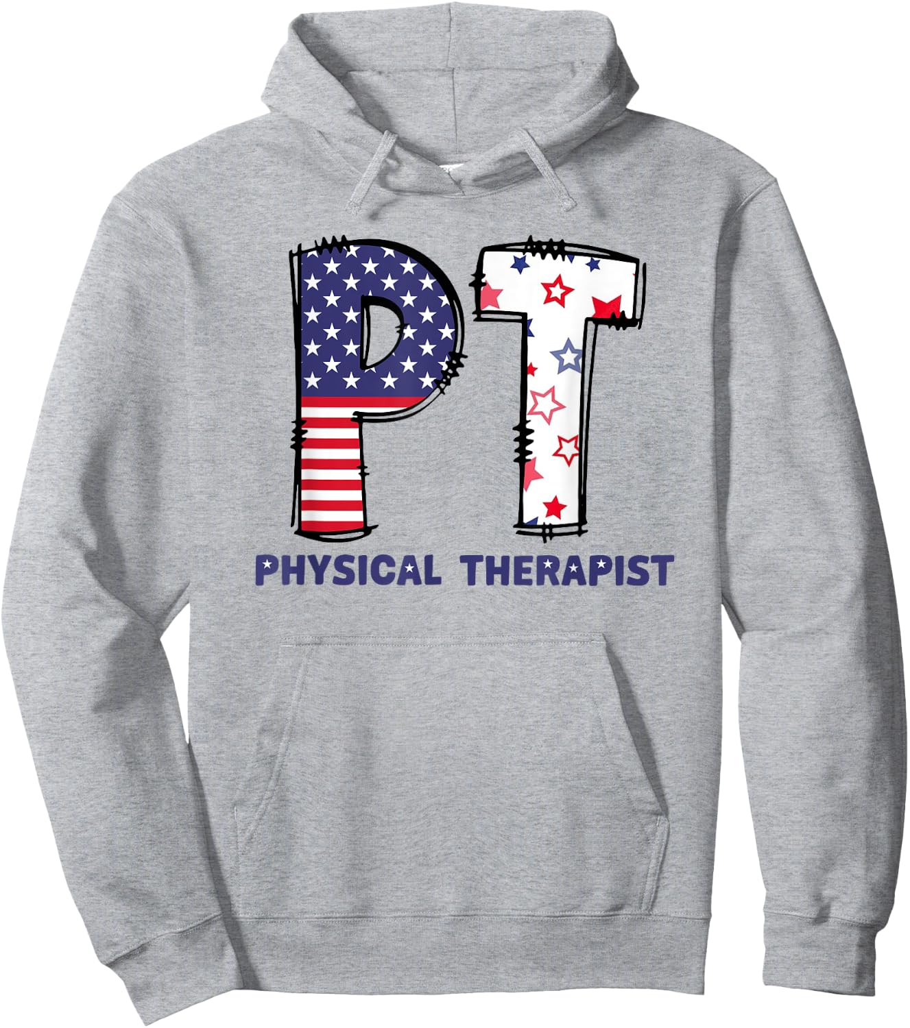 Pt 4Th Of July Physical Therapist Therapy Usa Flag Women Men Hoodie - Hoodie | Ash