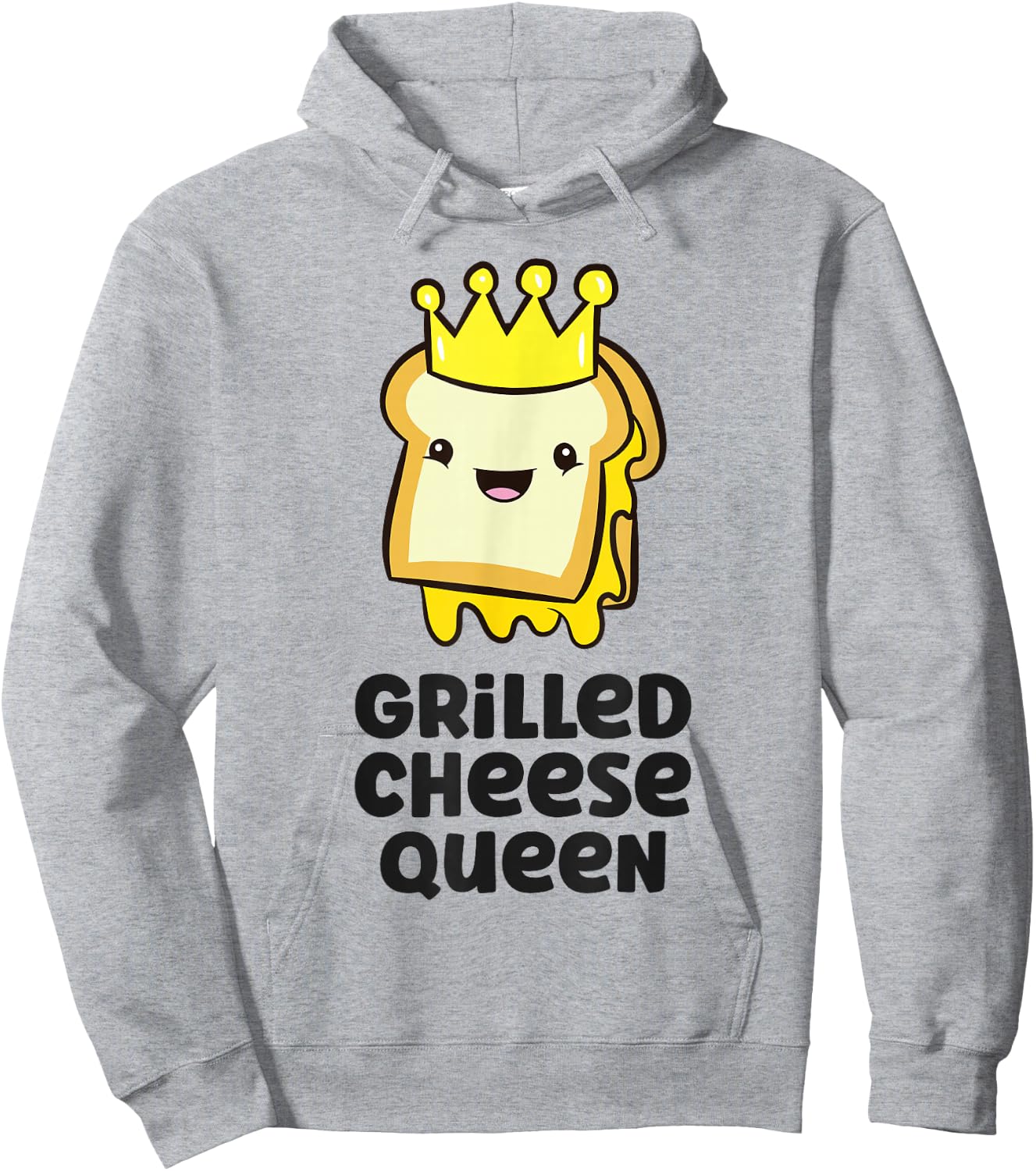 Grilled Cheese Queen Funny Toasted Grilled Cheese Sandwich Hoodie - Hoodie | Ash