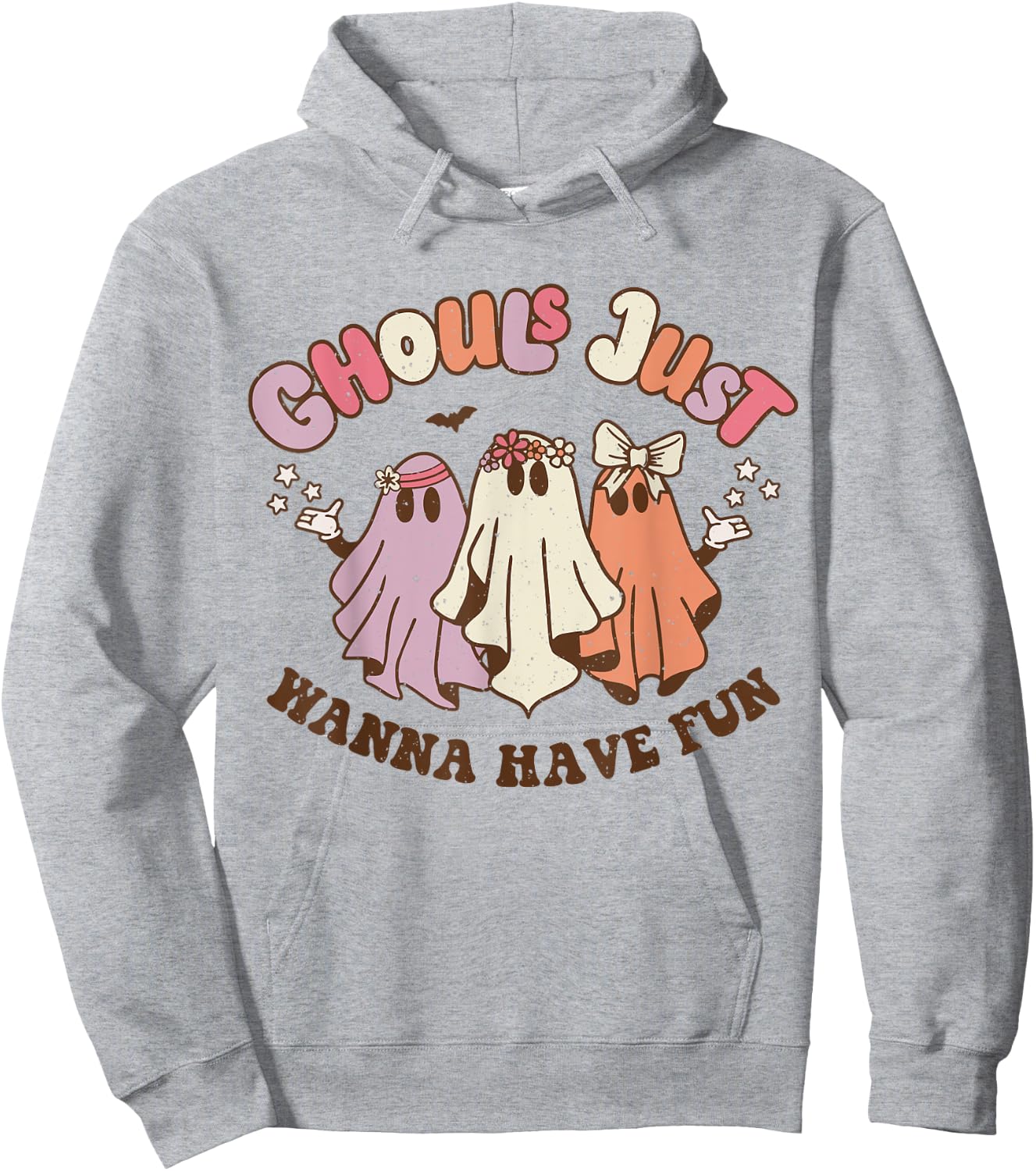 Ghouls Just Wanna Have Fun Retro Halloween Groovy Party Hoodie - Hoodie | Ash