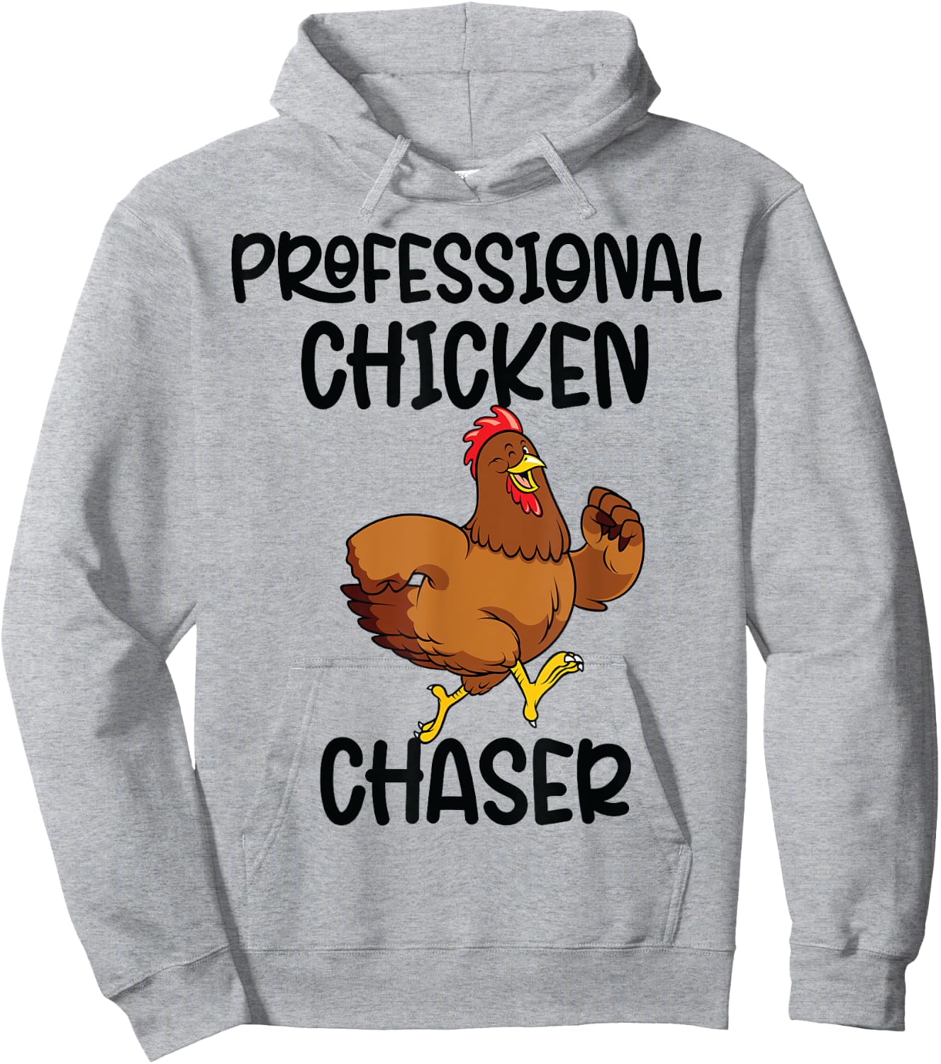 Professional Chicken Chaser Funny Farm Farmer Kids Running Hoodie - Hoodie | Ash