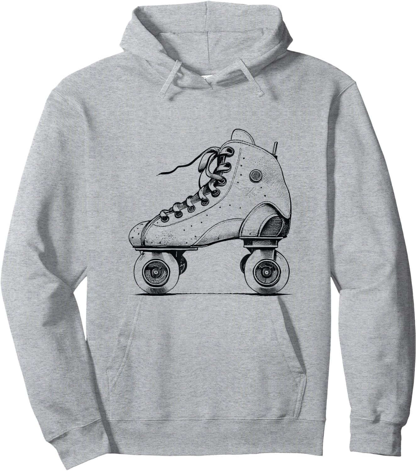 Rollerskates T Shirt 80's Vintage Roller Skates Disco derby Hoodie - Hoodie | Ash