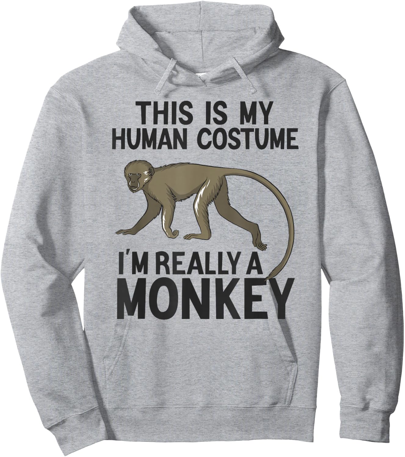 Simple Halloween Costumes Women Funny Monkey Costume Hoodie - Hoodie | Ash