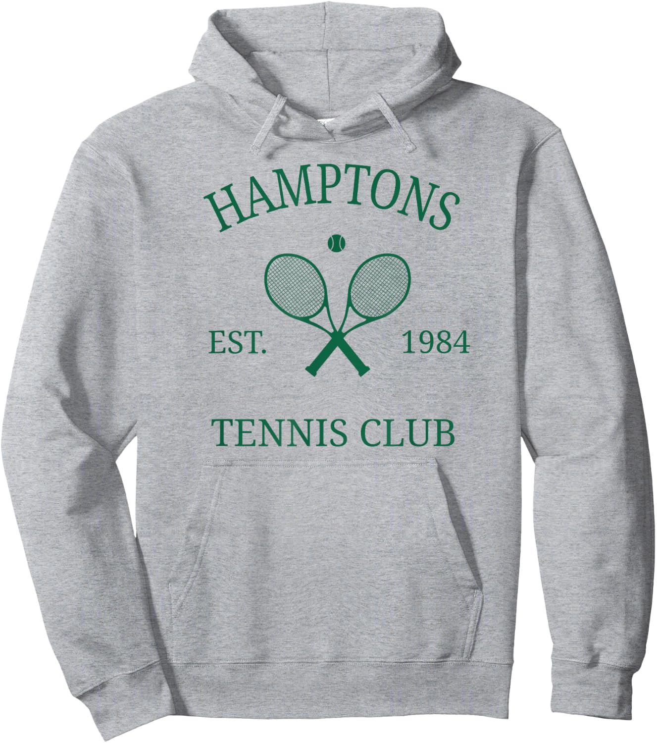 Hamptons Athletics Tennis Club Racquet Prep Vintage NY Hoodie - Hoodie | Ash