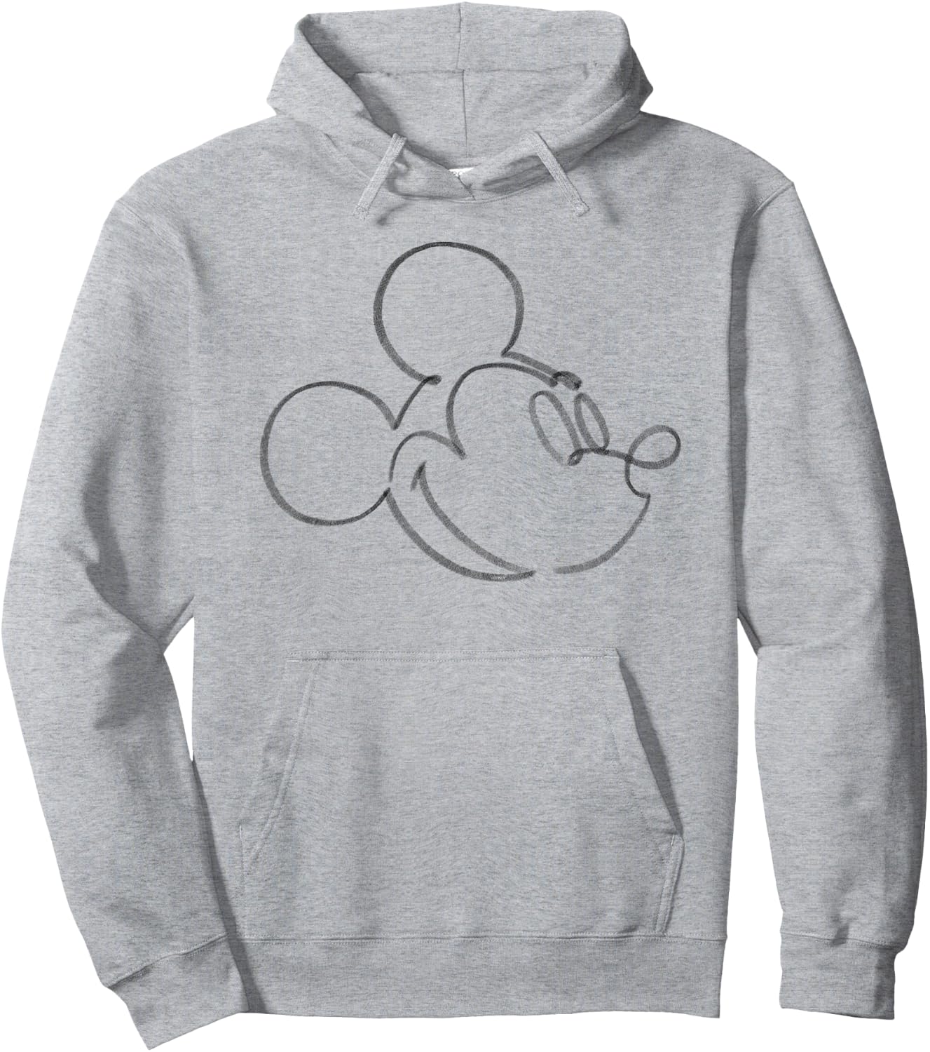 Disney Mickey Mouse Head Artist Pencil Doodle Retro Vintage Small Hoodie - Hoodie | Ash
