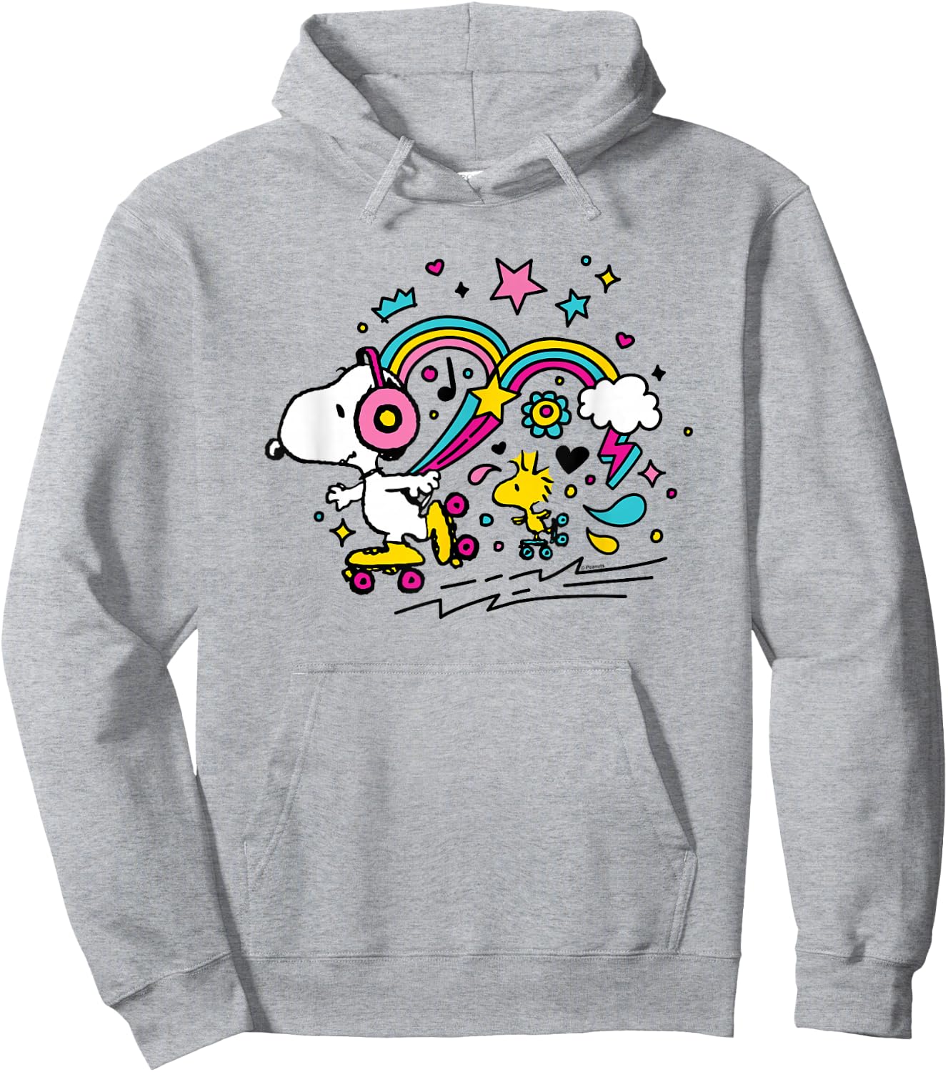 Peanuts - Snoopy Woodstock Hoodie - Hoodie | Ash