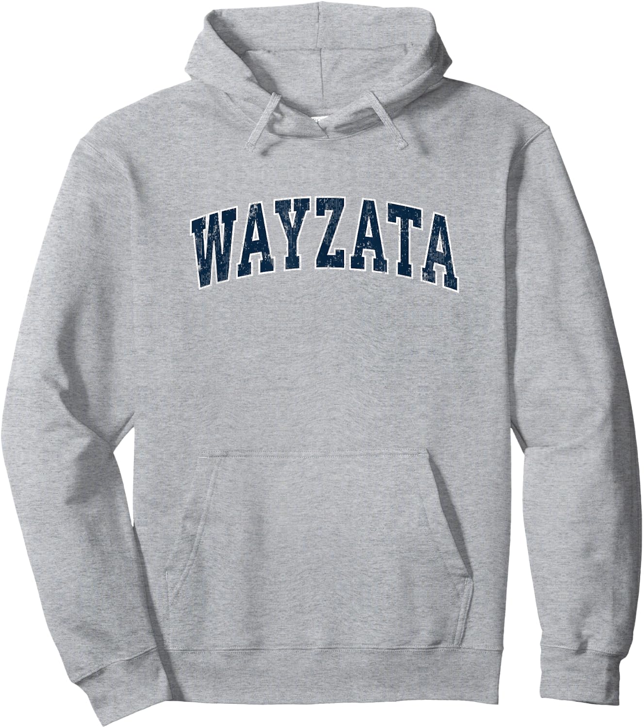 Wayzata Minnesota MN Vintage Sports Design Navy Design Hoodie - Hoodie | Ash