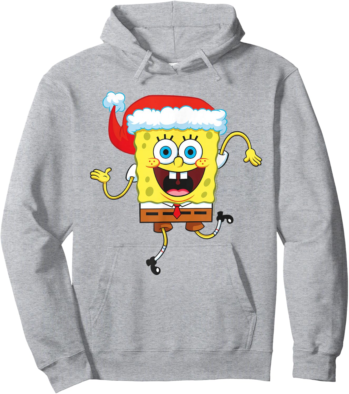 SpongeBob SquarePants Christmas Santa Hat Hoodie - Hoodie | Ash