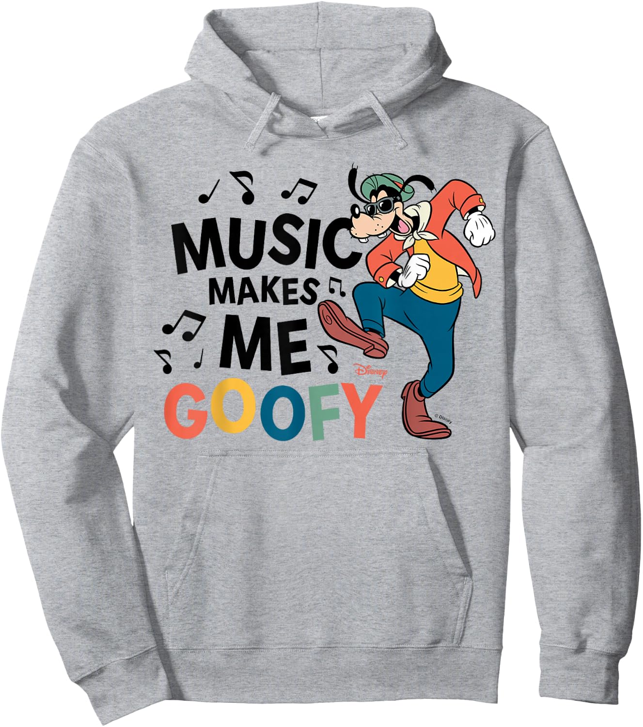 Disney - Music Makes Me Goofy Hoodie - Hoodie | Ash