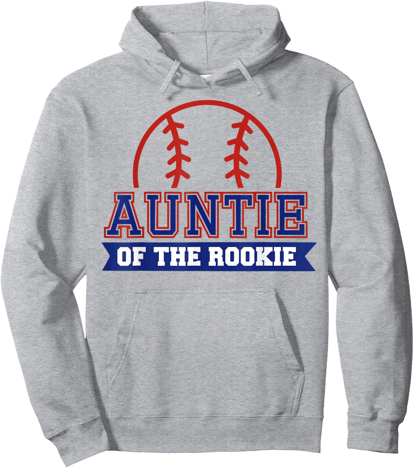 Auntie of Rookie 1st Birthday Baseball Theme Matching Party Hoodie - Hoodie | Ash