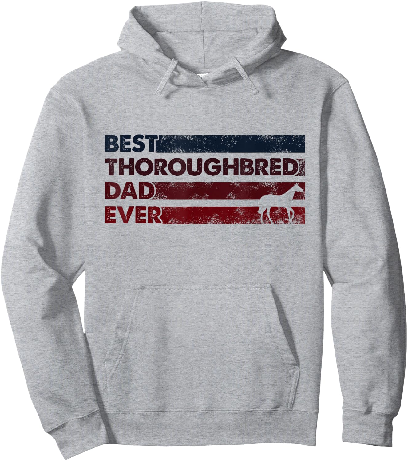 Best Horse Dad Ever - Father Thoroughbred Hoodie - Hoodie | Ash