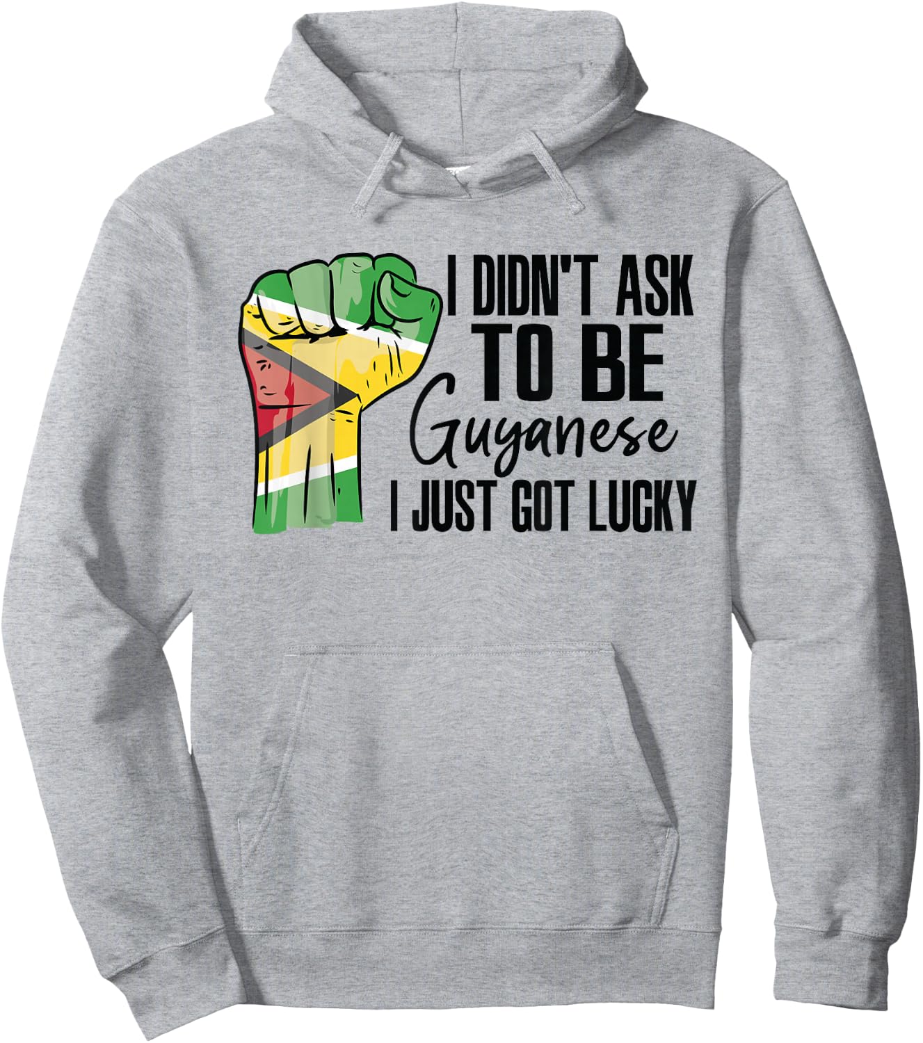 Guyanese Guyana Flag Grown Guyanese Roots Patriot Hoodie - Hoodie | Ash