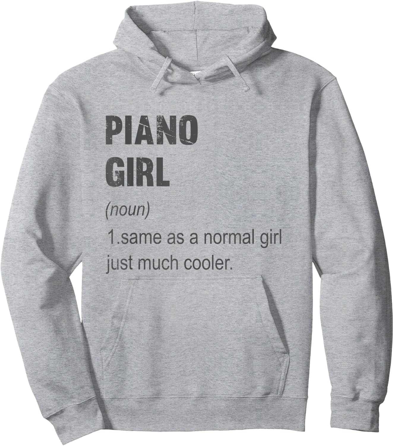 Piano Girl Pianist Gift Women Funny Piano Girl Definition Hoodie - Hoodie | Ash