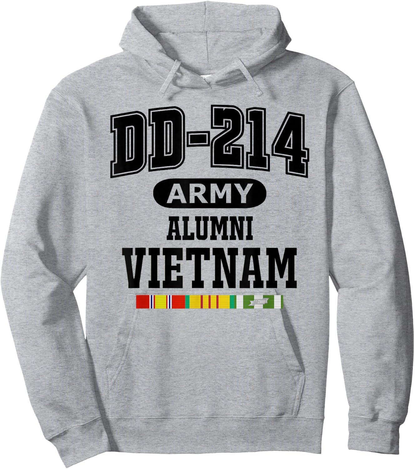 DD-214 Army Vietnam Veteran Black Hoodie - Hoodie | Ash