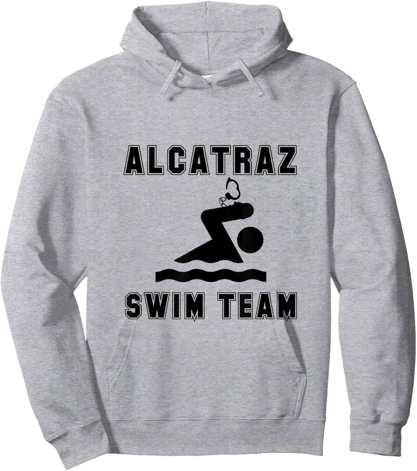 Alcatraz Swim Team Funny Hoodie - Hoodie | Ash