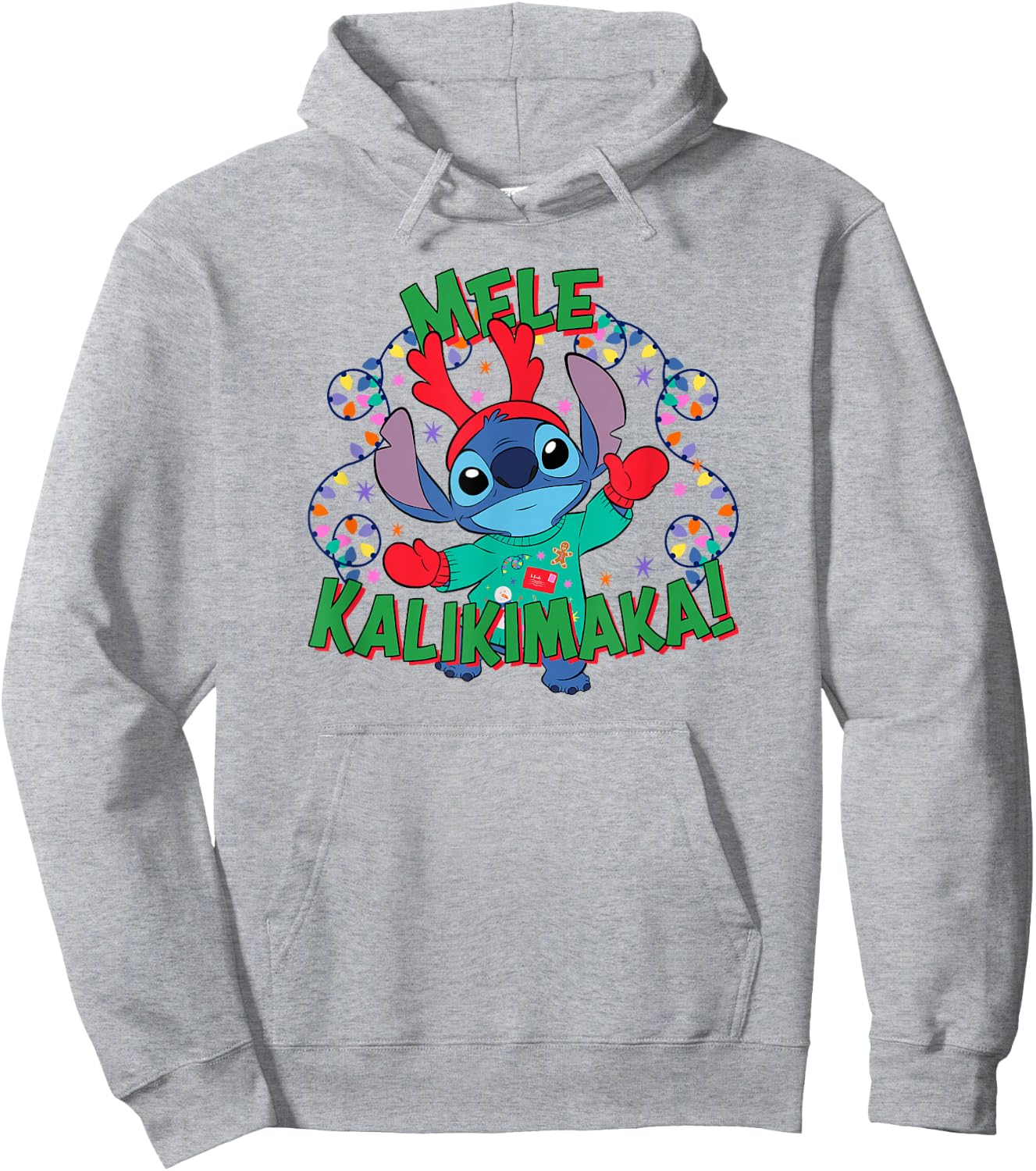 Disney Lilo & Stitch Christmas Mele Kalikimaka! Hoodie - Hoodie | Ash