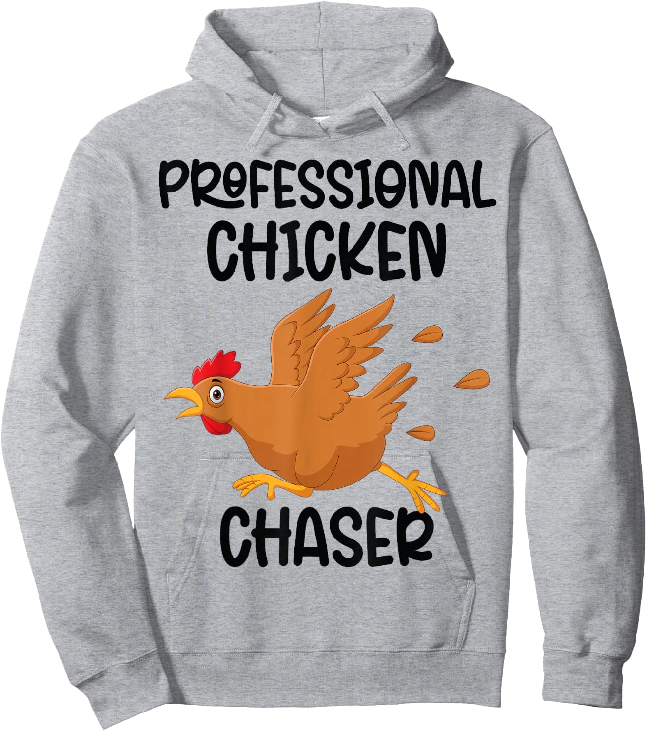 Professional Chicken Chaser Funny Farm Farmer Kids Running Hoodie - Hoodie | Ash